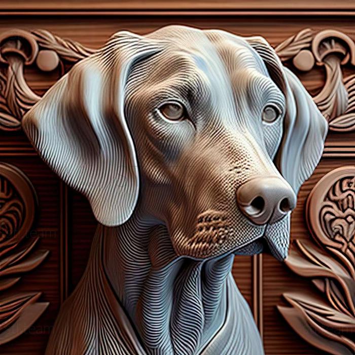 3D model Weimaraner dog (STL)